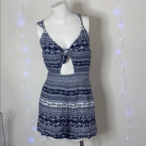 Cute print Romper with cutouts